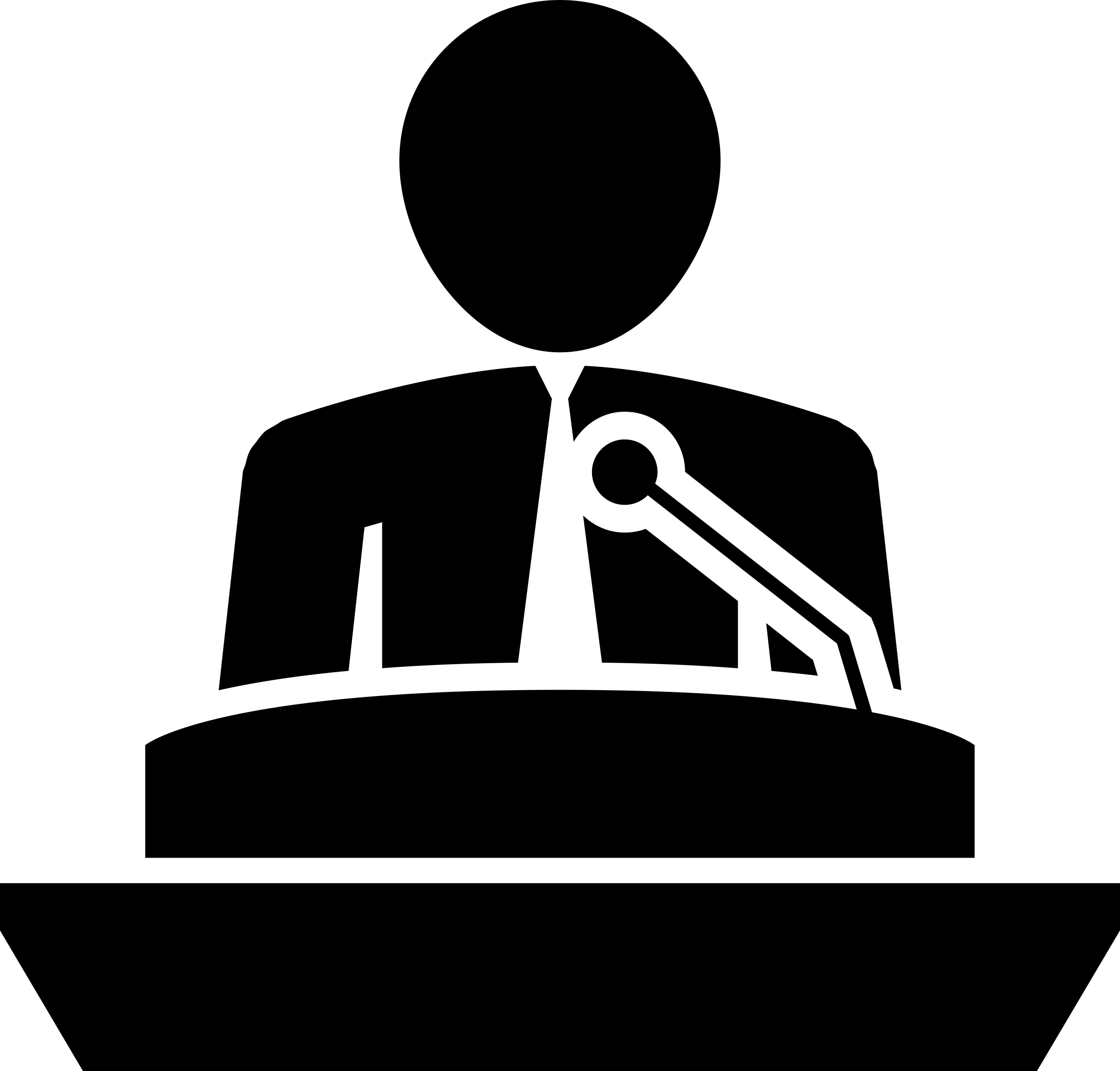 Man Talking By Mic On A Presentation Vinyl Svg File Free Vectors